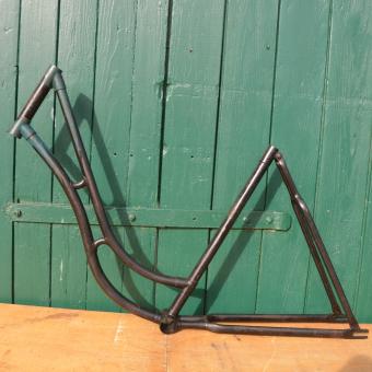 Fahrradrahmen "Opel", Damenausführung, schwarz mit Strahlenkopf blau, 28 Zoll 