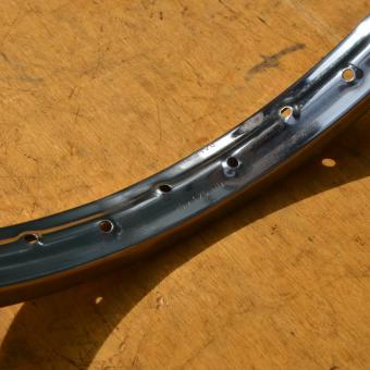 Felge 20 x 1,75 verchromt, mit Lagerpatina, Breite 33 mm, 