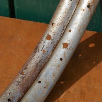 Wulstfelgensatz 26 x 1 ½, 36-loch, Breite 33 mm, schwarz, verchromt mit Patina, 