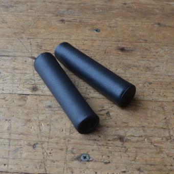 Satz Ledergriff schwarz für 22 mm Lenker, Länge ca. 130 mm, Neuware 