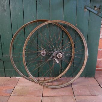 Laufradsatz 26 x 2,00, starke Patina, Westwood-Felgen, Felgenbreite 39 mm, 