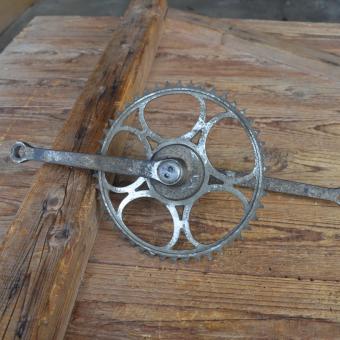 Tretlager 'Dürkopp' orig. 20er Jahre, vernickelt, gebraucht, Zustand s. Bilder 