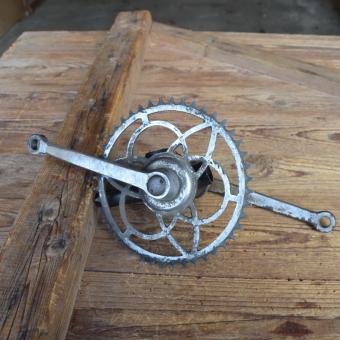 Tretlager 'Glockenausf.' orig. 30er Jahre, verchromt, gebraucht, Zustand s. Bilder 