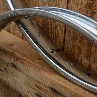 Felge Moped 23 x 2,00 (1.20-19)  verchromt, 36 Loch, gepunzt, 38 mm breit, Kastenprofil m. Bremsflanke 