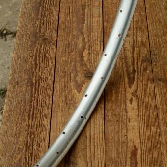 Fahrradfelge f. Wulstbereifung, 24" x 1 1/2 (545), Stahl, silber, orig. 30-50er Jahre, 32 Loch !!! , 32mm breit 