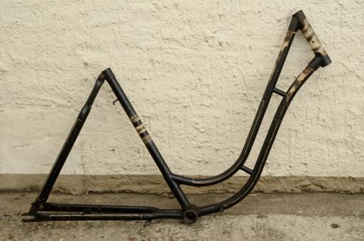 Fahrradrahmen "NSU",  Damenausf., 28 Zoll , RH=53cm, orig. 50er J., ohne Gabel,  ohne Tretlager 