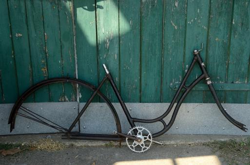 Fahrradrahmen  "Wanderer",  Damenausf., schwarz, 26 Zoll ,  RH=50cm, 30er J., incl. Gabel u. Tretlager 