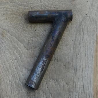 Winkelsattelstütze, Durchmesser: 26 mm, Länge: 160 mm, gebraucht, orig. 10-40er Jahre, Zustand siehe Bilder. 