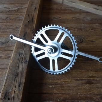 Tretlager Glockenausf., orig. 70er Jahre, verchromt, gebraucht, Zustand s. Bilder 