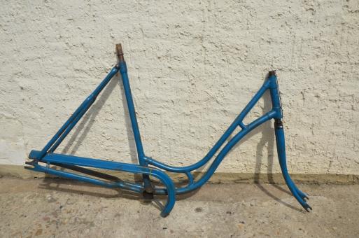 Fahrradrahmen "Wanderer" Damenausf. 26 x 2,00 Ballon, Stahl, RH=55 cm, 30er Jahre.  