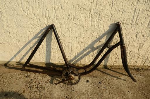 Fahrradrahmen "Presto", ca. 1914, Originalzustand, Rahmennummer 274XXX 