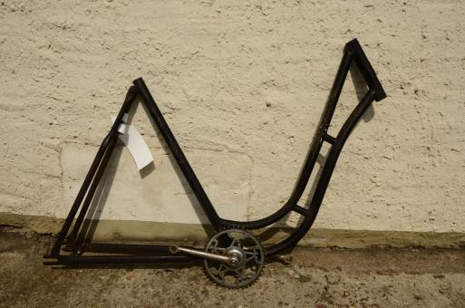 Fahrradrahmen "Dixi", Damenausf., ca. 1930, Originallack 