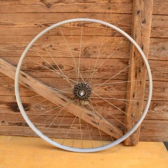 Laufrad 28 x 1,75, Aluminium, ca. 1950, F&S Torpedo Nabe 