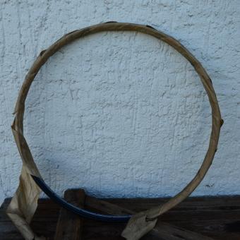 Drahtfelge 28 Zoll, Breite 35 mm, Dekor blau-weiß, NOS, OVP 