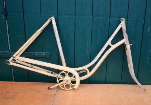 Damenradrahmen "Wittler", 20er/30er Jahre, Rahmennummer 113XXX, Rahmenhöhe 55 cm,  