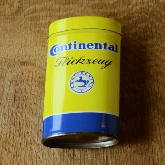 Flickzeug Blechdose "CONTINENTAL" orig. 50er Jahre, 83 x 48 x 25 mm, ohne Inhalt 