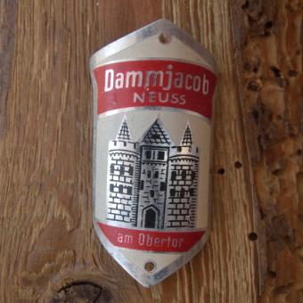 Steuerkopfschild DAMMJACOB, Neuss, 30-50er Jahre, Originalschild aus Sammlungsbestand 