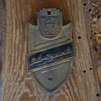 Steuerkopfschild DIRIGENT, Einbeck, Originalschild aus Sammlungsbestand 