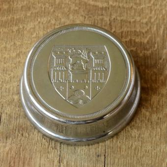 Fahrrad/Moped Klingel Deckel " UNIVERSELLES MOTIV WAPPEN", orig. 50er Jahre, verchromt, ohne Unterteil, siehe Bilder 