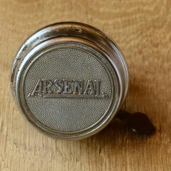 Fahrrad/Moped Klingel Deckel "ARSENAL", orig. 50er Jahre, verchromt, ggf. Gebrauchsspuren, siehe Bilder 