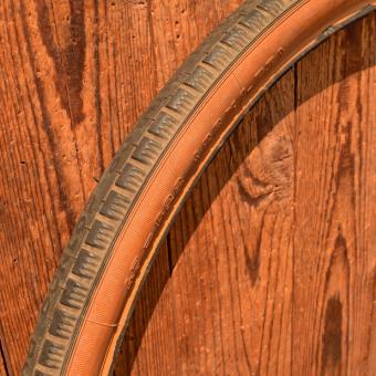 Reifen Fahrrad, DUNLOP, 28 x 1,75 (47-622), 60/70er J., braunwand, gebraucht gem. Bildern  