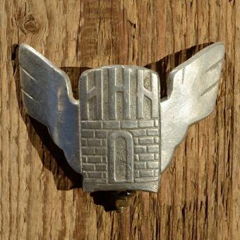 Schutzblechfigur HHH, Alu Druckguss, orig. Altbestand 50er Jahre, Zustand s. Bild 