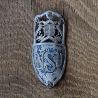 Steuerkopfschild NSU, 30er Jahre, Originalschild aus Sammlungsbestand 