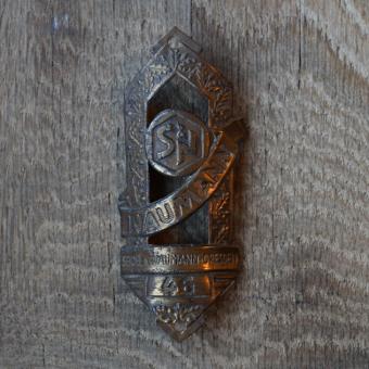 Steuerkopfschild Naumann Germania Nr. 46, 30er Jahre, Originalschild aus Sammlungsbestand 