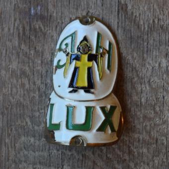 Steuerkopfschild Lux, 50er Jahre, Originalschild aus Sammlungsbestand 