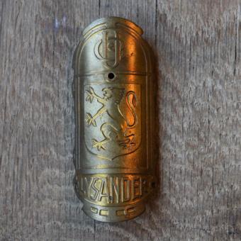 Steuerkopfschild Lysander, 20-30er Jahre, Originalschild aus Sammlungsbestand 