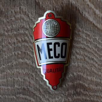 Steuerkopfschild Meco, 60er Jahre, Originalschild aus Sammlungsbestand 