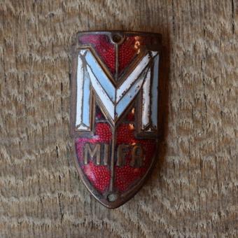 Steuerkopfschild Mifa, 30-50er Jahre, Originalschild aus Sammlungsbestand 