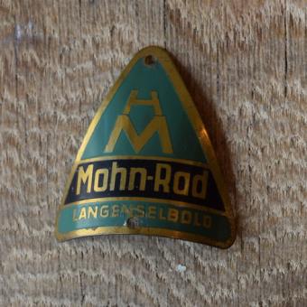 Steuerkopfschild Mohn-Rad, 20-30er Jahre, Originalschild aus Sammlungsbestand 