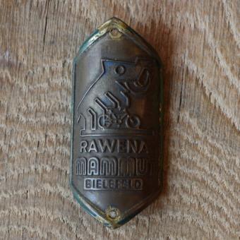 Steuerkopfschild Mammut Ravena, 50er Jahre, Originalschild aus Sammlungsbestand 