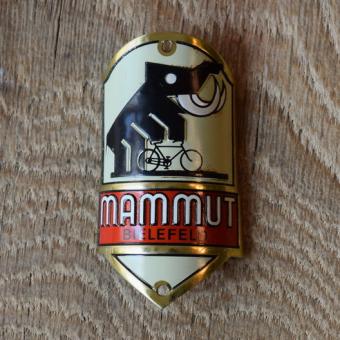 Steuerkopfschild Mammut, 30-50er Jahre, Originalschild aus Sammlungsbestand 