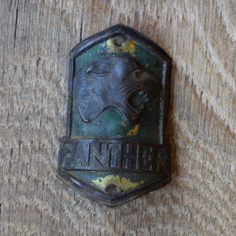 Steuerkopfschild Panther, 50er Jahre, Originalschild aus Sammlungsbestand 