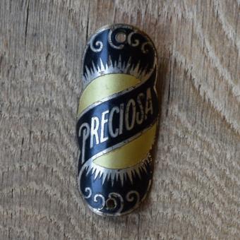 Steuerkopfschild Preciosa, 20-30er Jahre, Originalschild aus Sammlungsbestand 