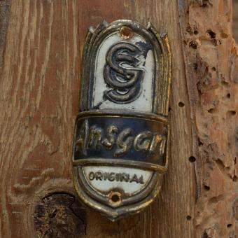 Steuerkopfschild  ANSGARI, Bremen, 30-50er Jahre, Originalschild aus Sammlungsbestand 