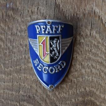 Steuerkopfschild Pfaff, 50er Jahre, Originalschild aus Sammlungsbestand 