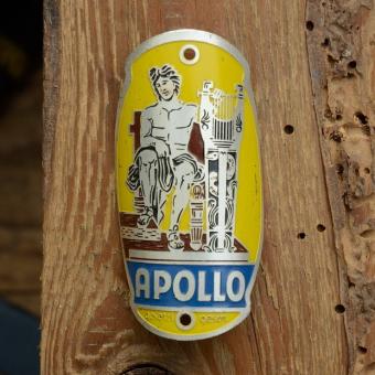 Steuerkopfschild  APOLLO, 30-50er Jahre, Originalschild aus Sammlungsbestand 