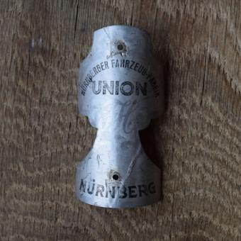 Steuerkopfschild Union Nürnberg, 30er Jahre, Originalschild aus Sammlungsbestand 