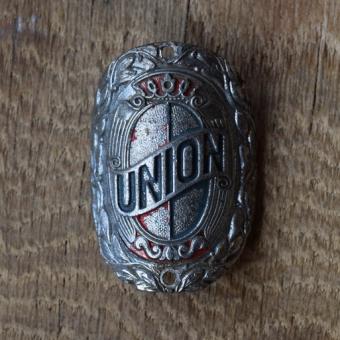 Steuerkopfschild UNION, Gussschild 30-50er Jahre, Originalschild aus Sammlungsbestand 