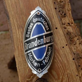 Steuerkopfschild BRANDENBURG, 30-50er Jahre, Originalschild aus Sammlungsbestand 
