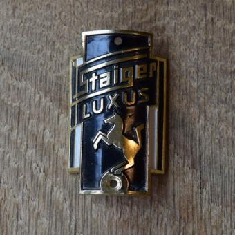 Steuerkopfschild Staiger Luxus, 60er Jahre, Originalschild aus Sammlungsbestand 