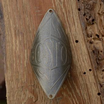 Steuerkopfschild BOSTON, 30-50er Jahre, Originalschild aus Sammlungsbestand 