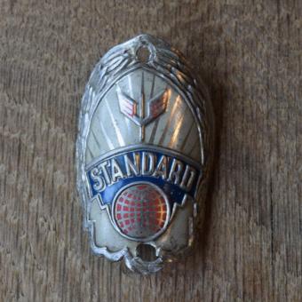 Steuerkopfschild Standard (unteres Loch leicht beschädigt), 50er Jahre, Originalschild aus Sammlungsbestand 