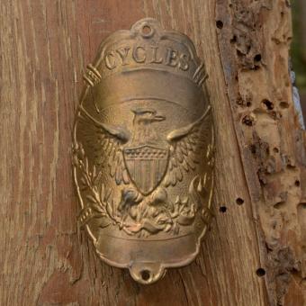 Steuerkopfschild CYCLES, 30-50er Jahre, Originalschild aus Sammlungsbestand 