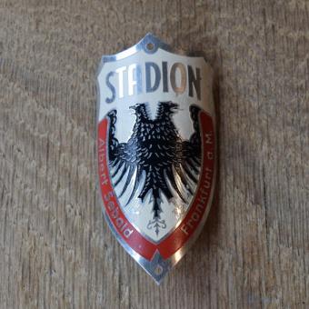 Steuerkopfschild Stadion (Frankfurt a. Main), 30er Jahre, Originalschild aus Sammlungsbestand 