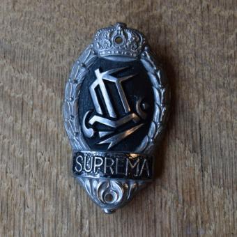 Steuerkopfschild Suprema Gussschild, 30er Jahre, Originalschild aus Sammlungsbestand 