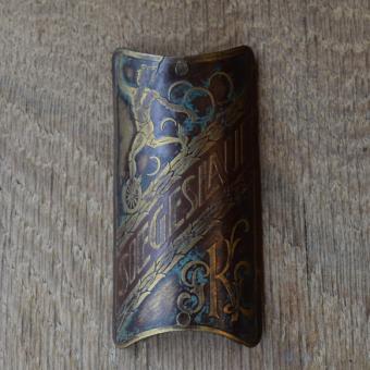 Steuerkopfschild Siegeslauf (kleiner Spannungsriss im oberen Bereich), 20er Jahre, Originalschild aus Sammlungsbestand 